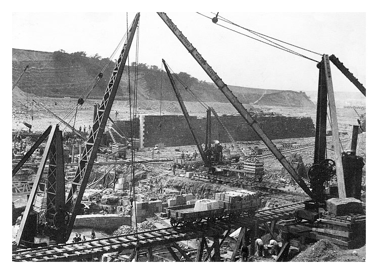 The Construction of Docks at Barry, Glamorgan.