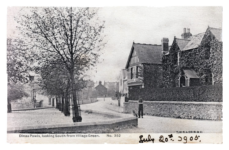 Dinas Powis, looking South from Village Green. - A postcard posted during July 1905.