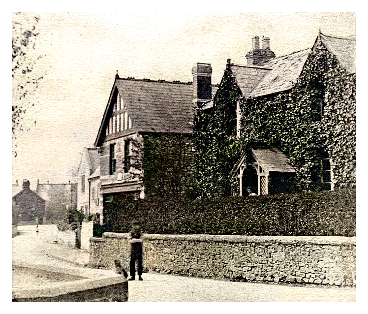 Dinas Powis, looking South from Village Green. - A postcard posted during July 1905.