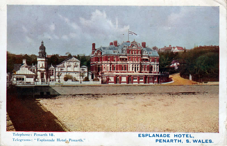 1920's - The Esplanade Hotel, Penarth (plus the Sea-water Public Baths taken from the Pier).