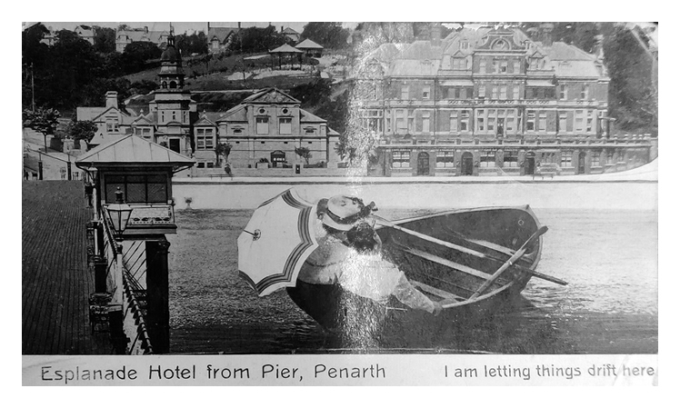Esplanade Hotel from Pier, Penarth - I am letting things drift here.