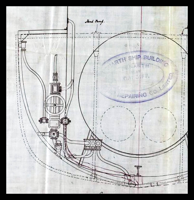 s.s. 'Aira Force' - A drawing being a sectional view Through Pumping Arrangement of 's.s. No.12'.