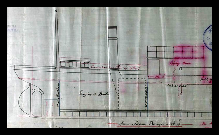 s.s. 'France Cherie' - Longitudinal Plan for France Cherie - 16th December 1889.