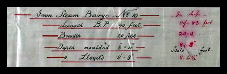 s.s. 'France Cherie' - Longitudinal Plan for France Cherie - 16th December 1889.