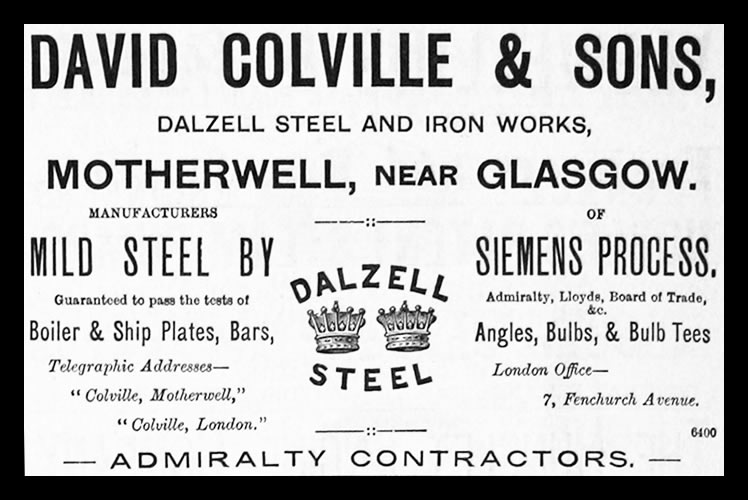 An advertisement for David Colville & Sons from a Trade Periodical c.1888.