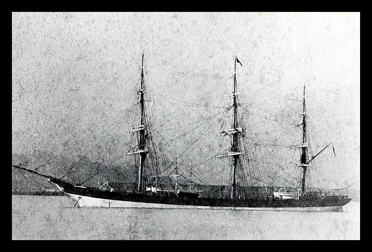 The iron ship 'Hospodar', 1625 tons, at anchor.
