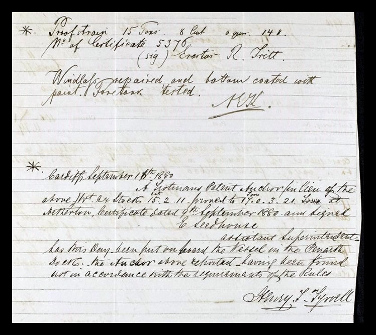 s.s. 'North Devon' - Report of Survey for Repairs, &c. for North Devon - 2nd August 1880 - page 2 of 2. 
