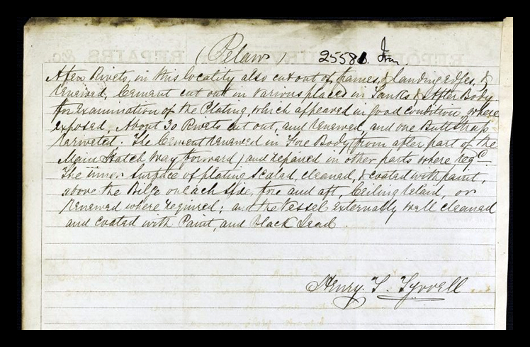 s.s. 'Pelaw' - Report of Survey for Repairs, &c. for Pelaw - 6th January 1880 - page 2 of 2 . 