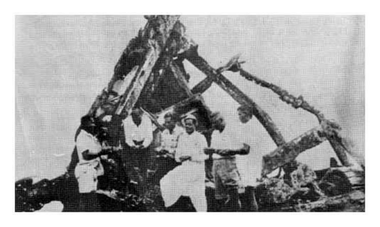 1884 - The wreck of the Syria on the Nasilai reef.