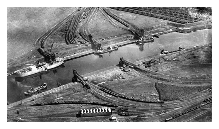 Manchester Ship Canal and the Partington Coal Basin.