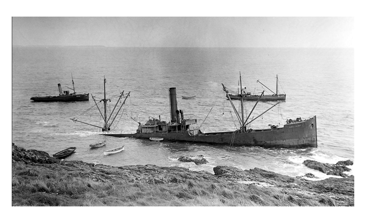 s.s. 'Dalserf' wrecked Grassholm 1910.
