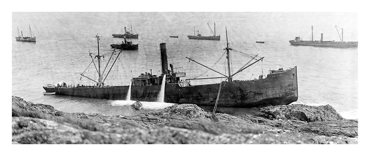 s.s. 'Dalserf' wrecked Grassholm 1910.