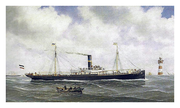 s.s. 'Setubal' - This single-screw, cargo vessel was built at the Bridge Dockyard, Sunderland by Thompson Robert & Sons Limited as the s.s. 'Triton' in 1910.