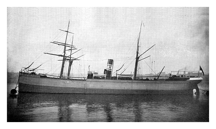 The s.s. 'John Redhead' moored up at a place and date unknown.