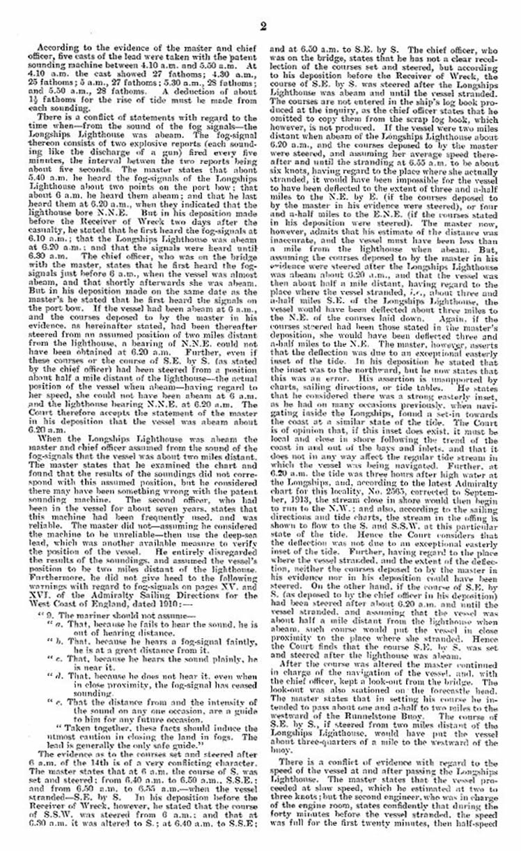 The formal investigation into the loss of the steamship 'J Duncan'. 