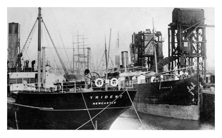 A stern view of s.s. 'Trident' of Newcastle.