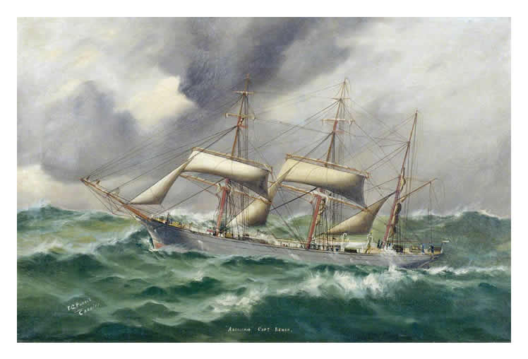 The 'Aberlemno' in a Gale - Thomas G. Purvis (1861-1933).