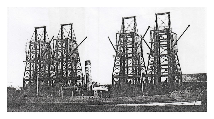 Four Coal Tips - Penarth Dock Basin.