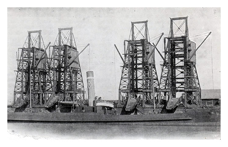 Four Coal Tips - Penarth Dock Basin.