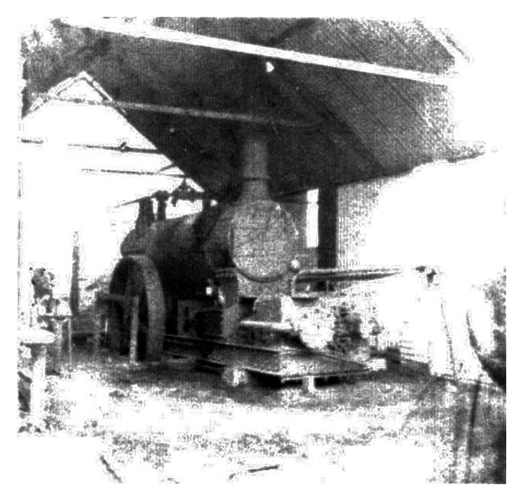 April 1989 - Steam powered air compressor on the surface.