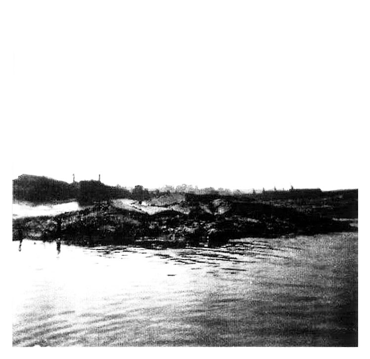 August 1898 - Surcharge placed above the line of the Subway in order to prevent a compressed air blow-out from the tunnel.