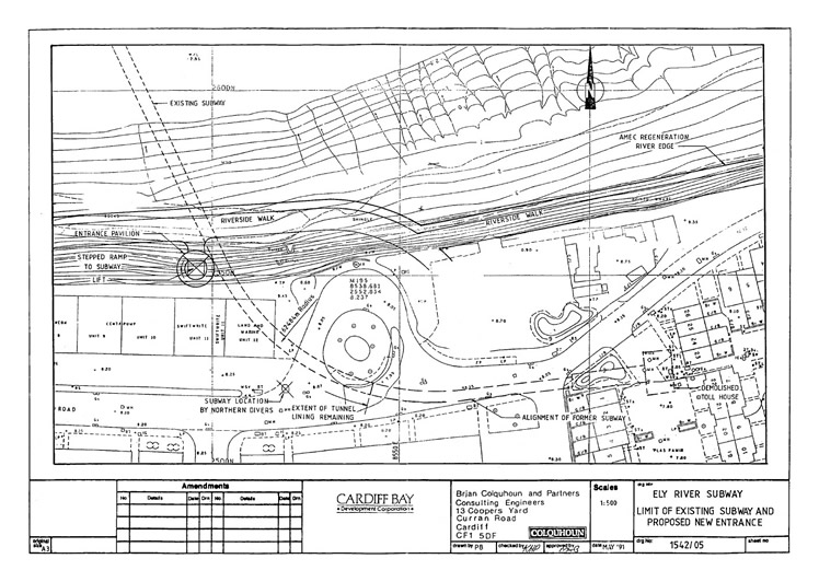 Drawing 1542/05 - Limit of Existing Subway and Proposed New Entrance.