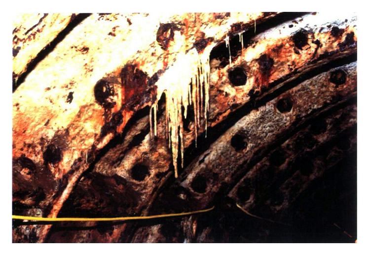 Plate 3/11 - Ring 162/163 - Upper left segment. Typical stalactites.