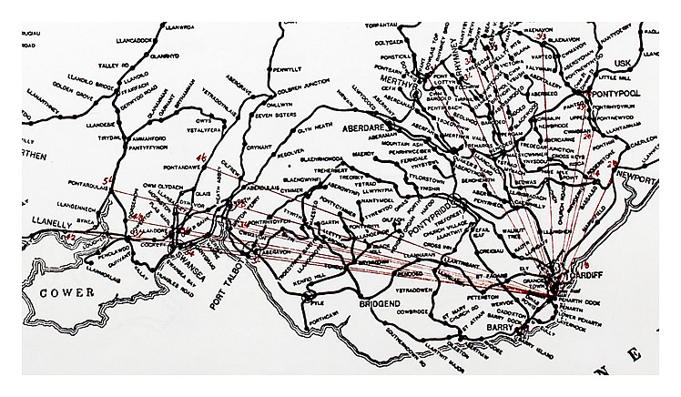Map to Accompany Railway Rates from Wharf.