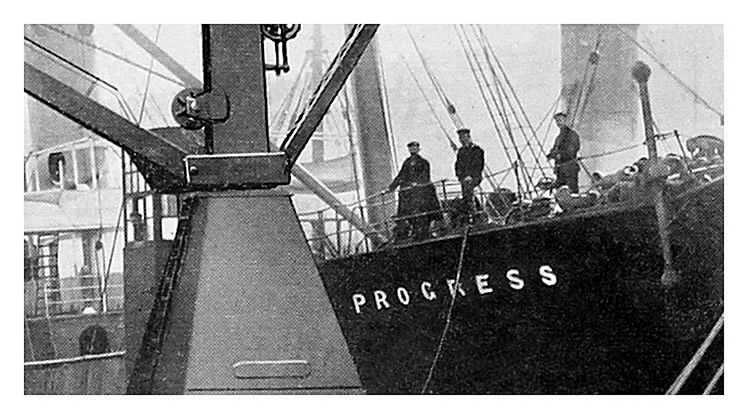 Discharging Pulp at Penarth Dock : from s.s. 'Progress'.