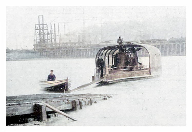 Old Chain Ferry-Boat. 