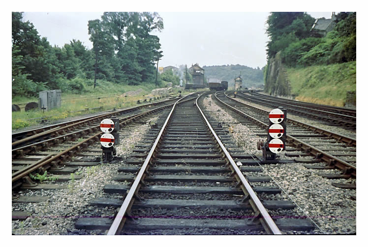1965 - Down relief line, Llandough sidings approaching Cogan Junction. 