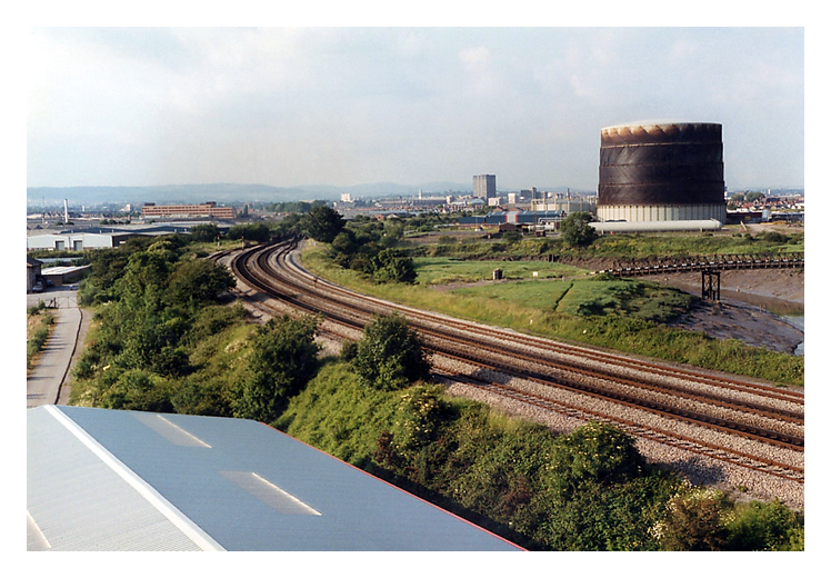 1991 - The A4232 road viaduct east of Llandough.