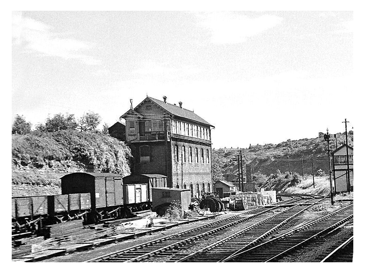 1950's - Cogan Junction with the junction to Penarth Dock and the Taff Vale Company's original signal box. 