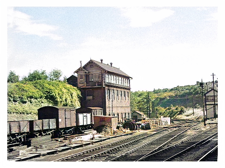 1950's - Cogan Junction with the junction to Penarth Dock and the Taff Vale Company's original signal box. 