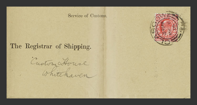 1905 - s.s. 'Aira Force' - Advice of Cancelling Certificate.