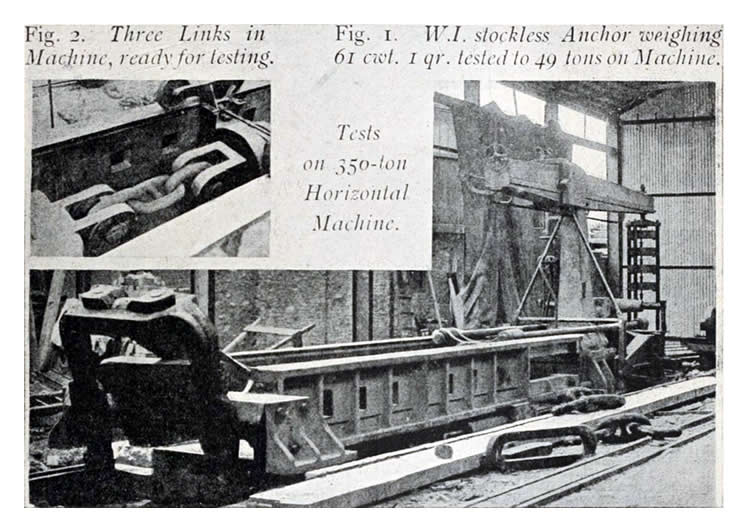 Large Testing Machine - Tests on 35-ton Horizontal Machine.