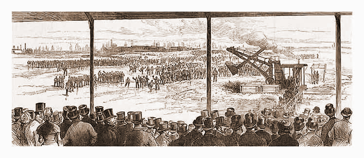 1883 - The Marquis of Bute Commencing the Work on the New Dock at Cardiff: Starting the Steam-Digger.