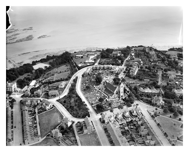 1929 - View of Penarth showing St Augustine's Church.