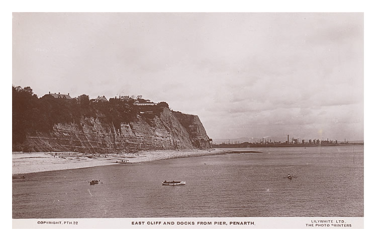 mid-1920's - East Cliff and Docks from Pier, Penarth.