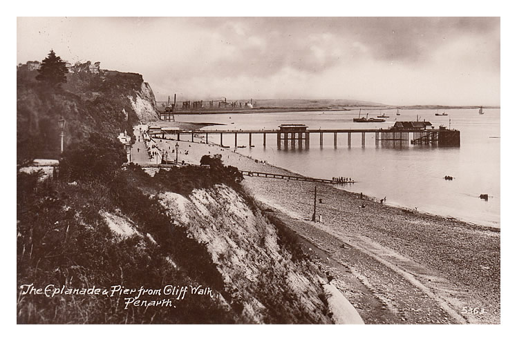 The Esplanade & Pier from Cliff Walk, Penarth.