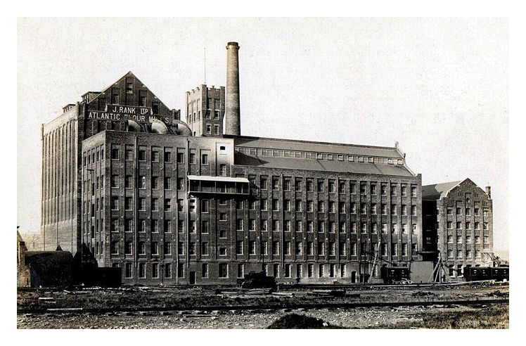 c.1905 - J. Rank Limited - Atlantic Flour Mills - at Barry No. 2 Dock.
