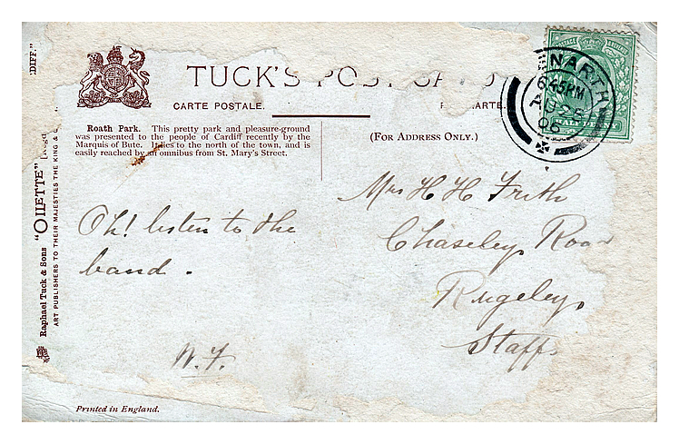 c.1906 - Roath Park, Cardiff - Oh, Listen to the Band! 