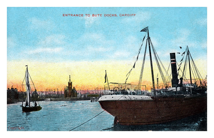 Entrance to Bute Docks, Cardiff.