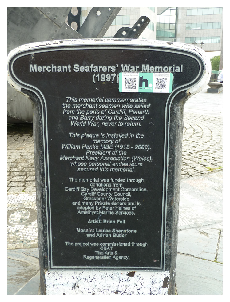 2023 - Merchant Seafarers' War Memorial - Cardiff Bay.