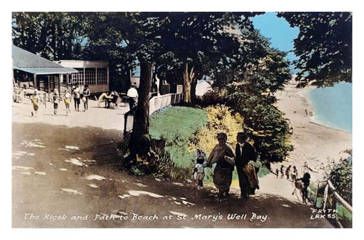 1960's - The Kiosk and Path at St Mary's Well Bay.