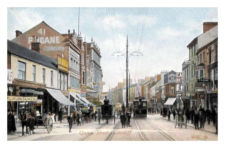 c.1910 - Queen Street, Cardiff.