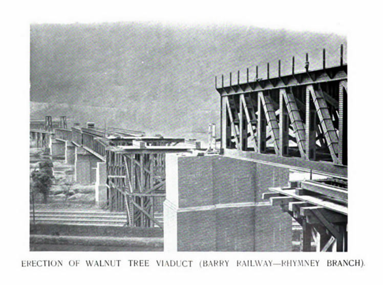 Walnut Tree Viaduct of the Barry Railway Company.