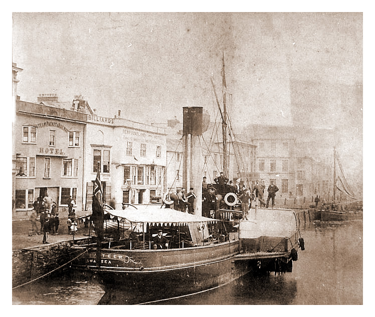 p.s. 'Privateer' at Bideford Quay c.1890.