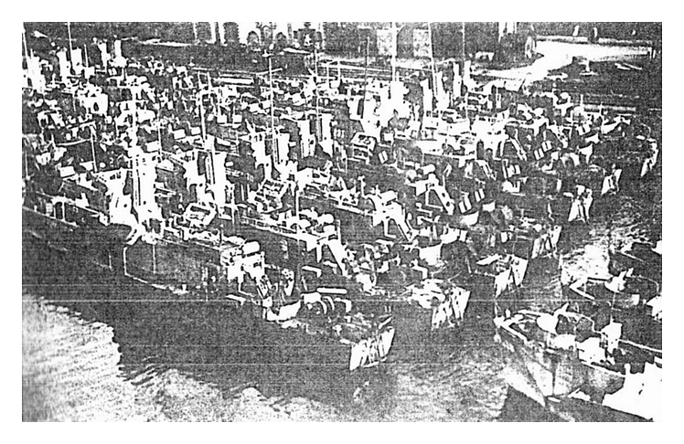Landing Craft at Penarth - World War II.