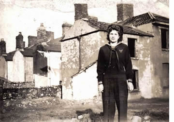 1944 - Frances Spencer - Bomb Damage 5 houses down - Cawnpore Street, Cogan, Penarth. 